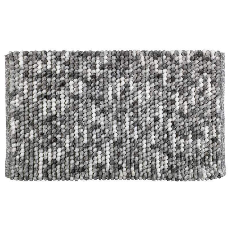 Wenko Badteppich Urdu Grau 60 x 90 cm Mit Melagne-Effekt