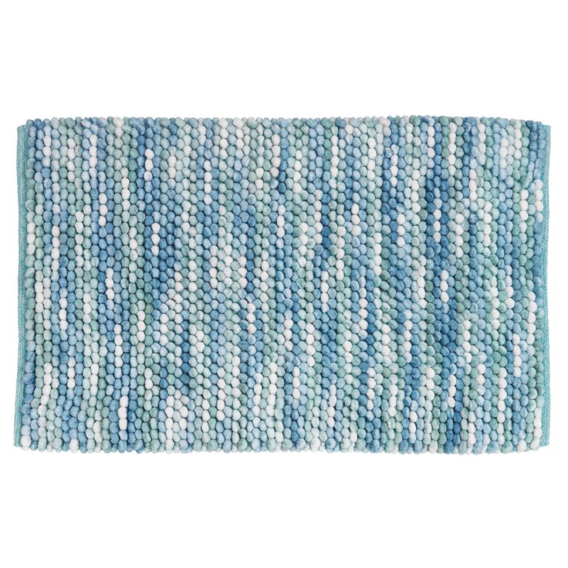 Wenko Badteppich Urdu Aqua 60 x 90 cm Mit Melagne-Effekt