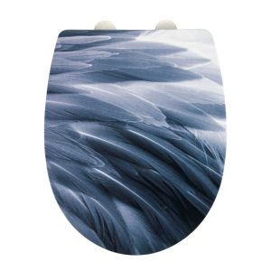 Wenko WC-Sitz Plumes mit Relief-Oberfläche Toilettensitz mit Absenkautomatik Schnellbefestigung aus bruchstabilem Thermoplast Wenko WC-Sitz Plumes mit Relief-Oberfläche Toilettensitz mit Absenkautomatik Schnellbefestigung aus bruchstabilem Thermoplast