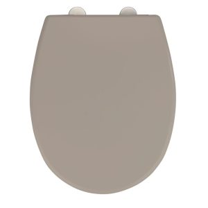 Wenko WC-Sitz Vorno Neo Taupe Toilettensitz mit Absenkautomatik Schnellbefestigung aus antibakteriellem stabilem Duroplast Wenko WC-Sitz Vorno Neo Taupe Toilettensitz mit Absenkautomatik Schnellbefestigung aus antibakteriellem stabilem Duroplast