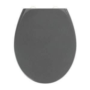 Wenko Premium WC-Sitz Samos Grau aus antibakteriellem Duroplast mit Absenkautomatik Wenko Premium WC-Sitz Samos Grau aus antibakteriellem Duroplast mit Absenkautomatik