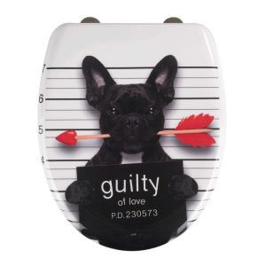 Wenko Premium WC-Sitz Guilty Dog aus antibakteriellem Duroplast mit Absenkautomatik Wenko Premium WC-Sitz Guilty Dog aus antibakteriellem Duroplast mit Absenkautomatik