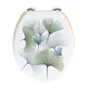 Wenko WC-Sitz Ginkgo Toiletten-Sitz aus MDF rostfreie Edelstahlbefestigung Wenko WC-Sitz Ginkgo Toiletten-Sitz aus MDF rostfreie Edelstahlbefestigung