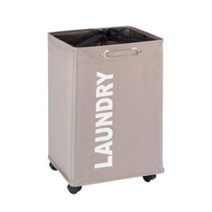 Wenko  Wäschesammler Quadro Taupe Wäschekorb 79 l