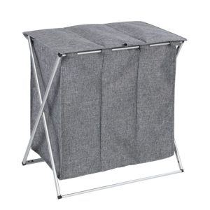 Wenko Wäschesammler Trio Top Grau meliert Wäschekorb 118 l Wenko Wäschesammler Trio Top Grau meliert Wäschekorb 118 l