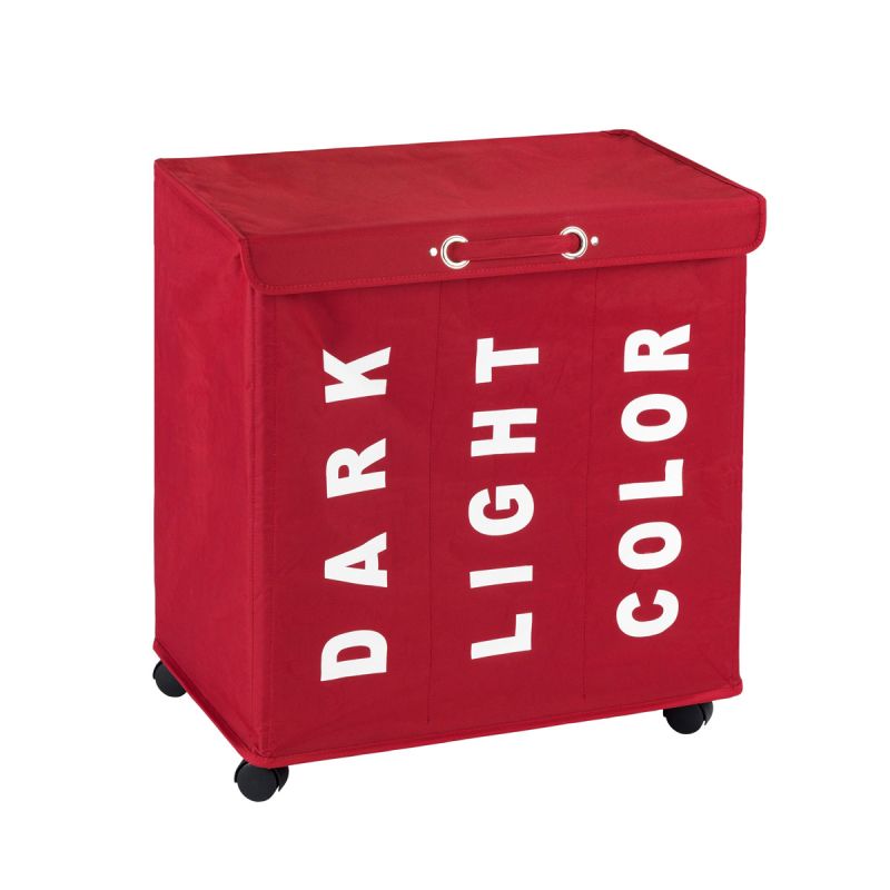 Wenko Wäschesammler Trivo Rot Wäschekorb 116 l
