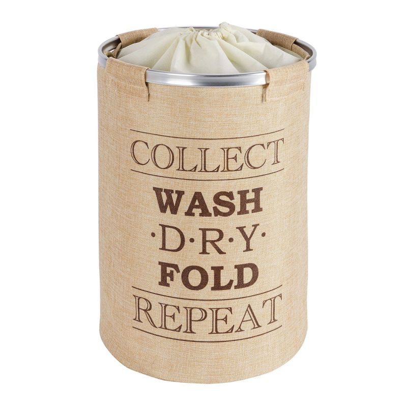 Wenko Wäschesammler Ringo Beige Wäschekorb 68 l