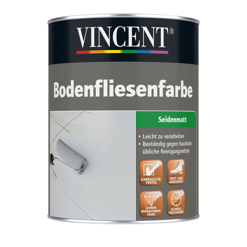 Vincent  Bodenfliesenfarbe RAL 9016 matt 2,5 L