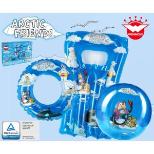 Strand-Set Arctic Friends bestehend aus Wasserball Schwimmring Kindermatratze Strand-Set Arctic Friends bestehend aus Wasserball Schwimmring Kindermatratze