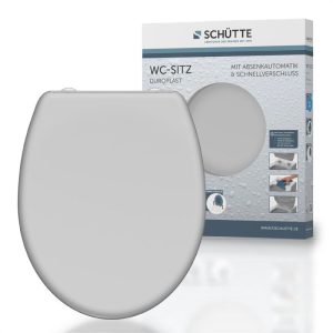 Schütte Duroplast WC-Sitz GREY mit Absenkautomatik und Schnellverschluss Schütte Duroplast WC-Sitz GREY mit Absenkautomatik und Schnellverschluss
