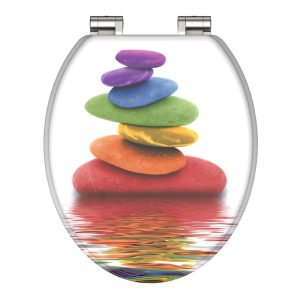Schütte MDF WC-Sitz COLORFUL STONES mit Absenkautomatik Schütte MDF WC-Sitz COLORFUL STONES mit Absenkautomatik