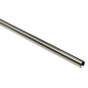 Gardinia  Gardinenstange Memphis mit Innenlauf Durchmesser 16 mm 120 cm Edelstahl-Optik
