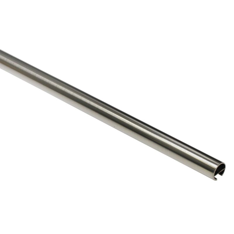 Gardinia Gardinenstange Memphis mit Innenlauf Durchmesser 16 mm 120 cm Edelstahl-Optik