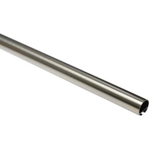 Gardinia  Gardinenstange Windsor mit Innenlauf Durchmesser 16 mm 200 cm Edelstahl-Optik