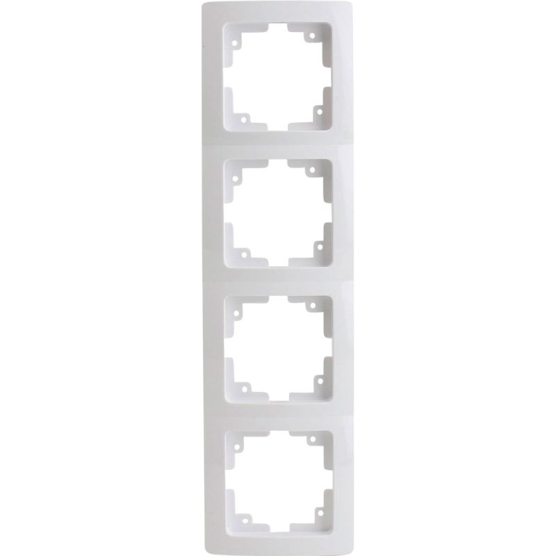 Abdeckrahmen Monaco 4-fach ultraweiß 34 x 8,1 x 1,5 cm