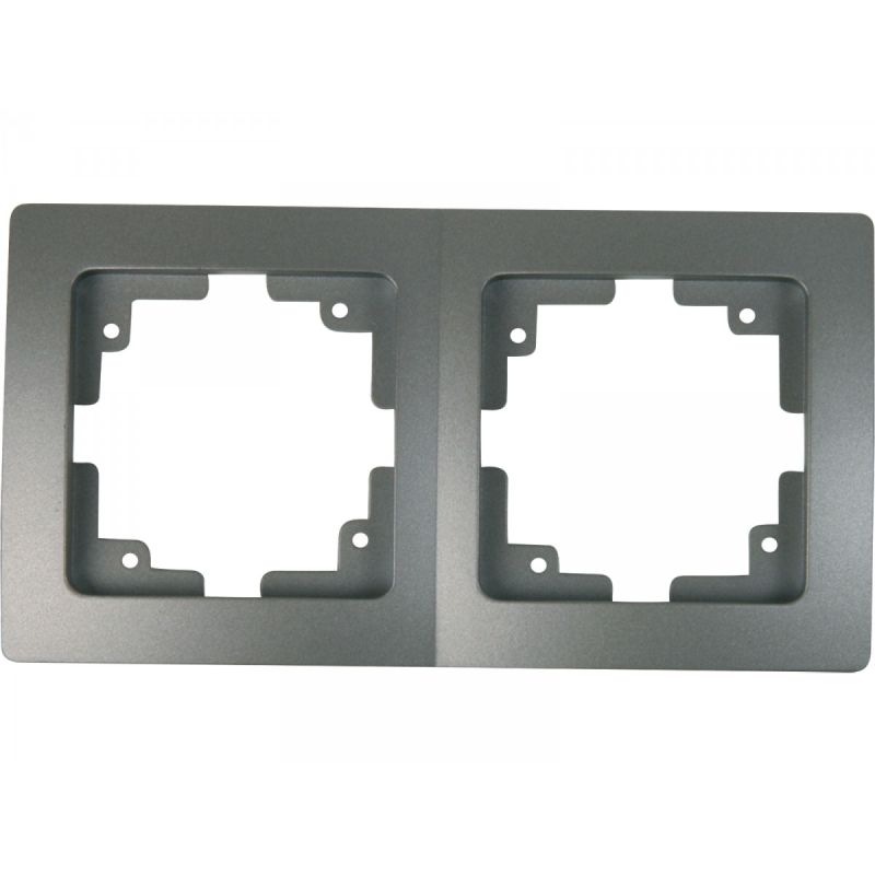 Unitec Abdeckrahmen Monaco 2-fach platin