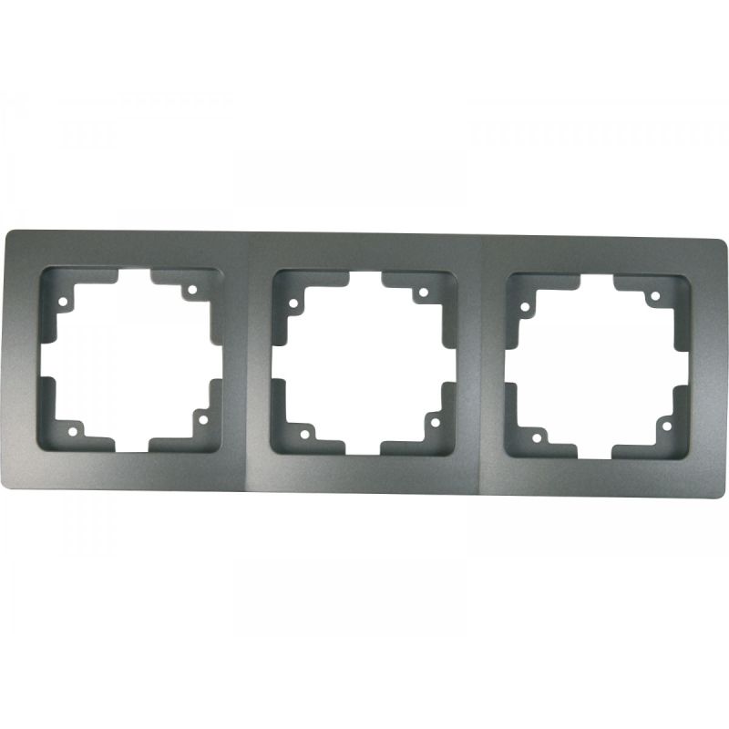 Unitec Abdeckrahmen Monaco 3-fach silber