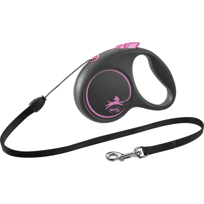 Trixie flexi BLACK DESIGN Seil pink Größe S 5 m
