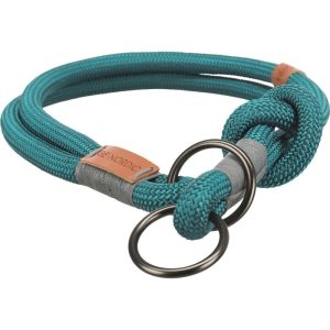 Trixie  Be Nordic Zug-Stopp-Halsband XS-S petrol/hellgrau 30 cm/ø 6 mm