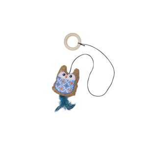 Kork Eule mit Catnip Band mit Spielzeug 7,5/55 cm Kork Eule mit Catnip Band mit Spielzeug 7,5/55 cm