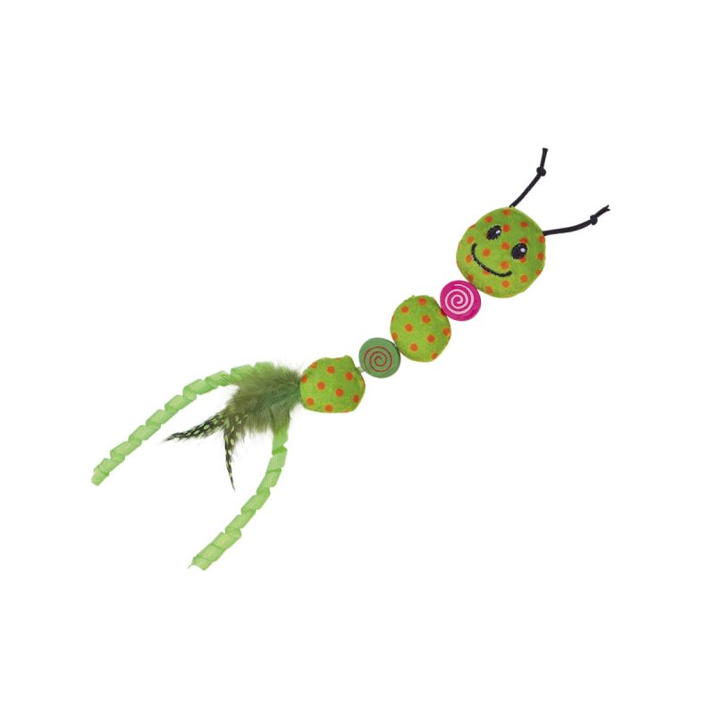 Plüsch Wurm mit Catnip grün 24 cm
