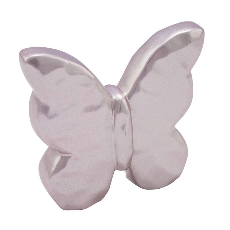 Keramik-Schmetterling 15 x 14 x 4 cm rosemetallic
