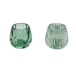 Glas-Windlicht Durchmesser 7,5 x 8,5 grün Glas-Windlicht Durchmesser 7,5 x 8,5 grün