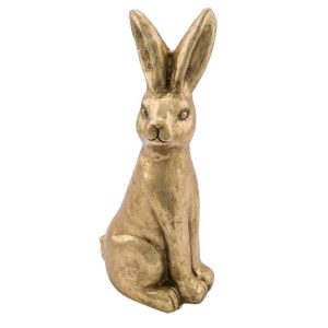 Deko-Hase 34 x 35 x 21 cm goldfarben Deko-Hase 34 x 35 x 21 cm goldfarben