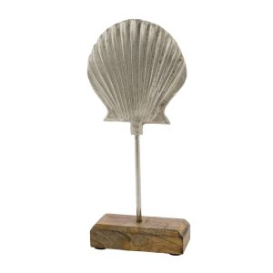 Muschel-Aufsteller 11 x 23 x 5 cm silberfarben Muschel-Aufsteller 11 x 23 x 5 cm silberfarben