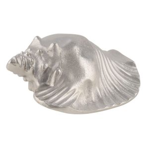 Deko-Muschel 22 x 10 x 16 cm silberfarben Deko-Muschel 22 x 10 x 16 cm silberfarben