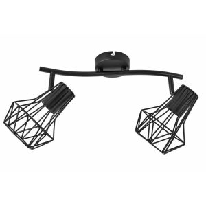 Flector Spotserie Tabea 2-flg schwarz 28,5 x 18 x 18 cm Flector Spotserie Tabea 2-flg schwarz 28,5 x 18 x 18 cm