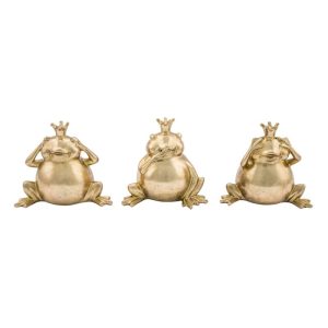 Kunstgewerbe Gehlmann Dekofigur Frösche sitzend gold 3 Designs 14 x 9 x 13 cm Kunstgewerbe Gehlmann Dekofigur Frösche sitzend gold 3 Designs 14 x 9 x 13 cm