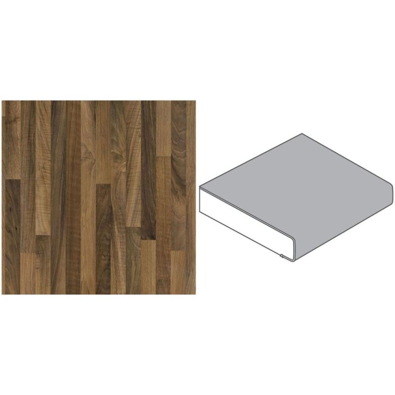 Getaelements Küchenarbeitsplatte nussbaum butcherblock hell 4100 x 600 x 39 mm