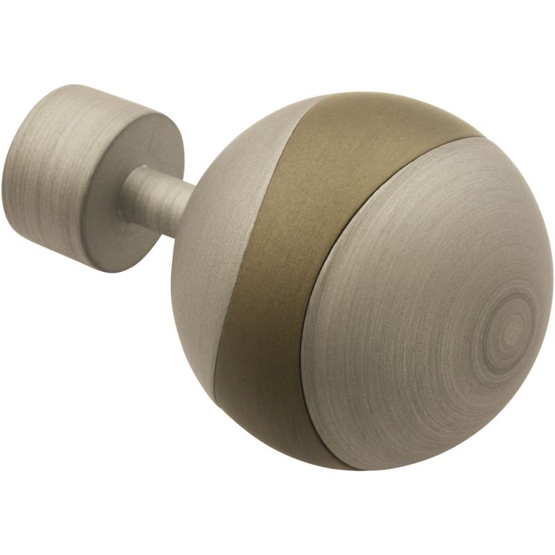 Gardinia Endkappen Kira silber-cappuccino Durchmesser 19 mm 2 Stück
