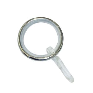 Gardinia Ringe für Gardinenstange Kreta Durchmesser 16-20 mm 10 Stück edelstahl-optik