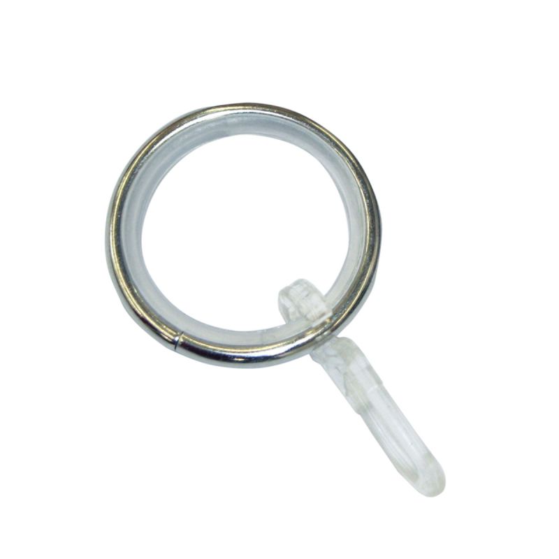 Gardinia Ringe für Gardinenstange Kreta Durchmesser 16-20 mm 10 Stück edelstahl-optik
