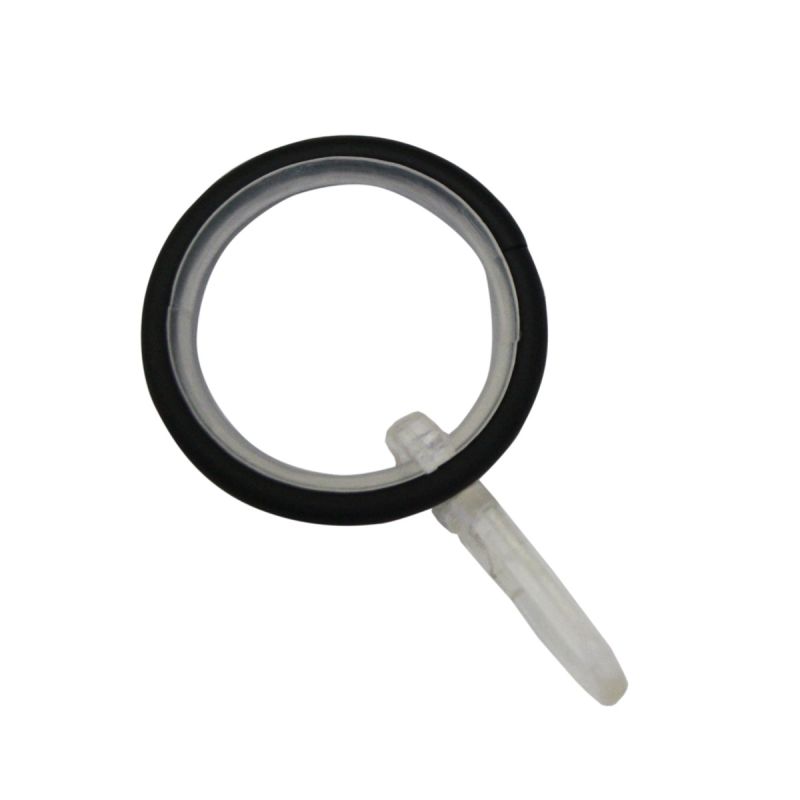 Gardinia Ringe für Gardinenstange Kreta Durchmesser 16-20 mm 10 Stück schwarz-matt