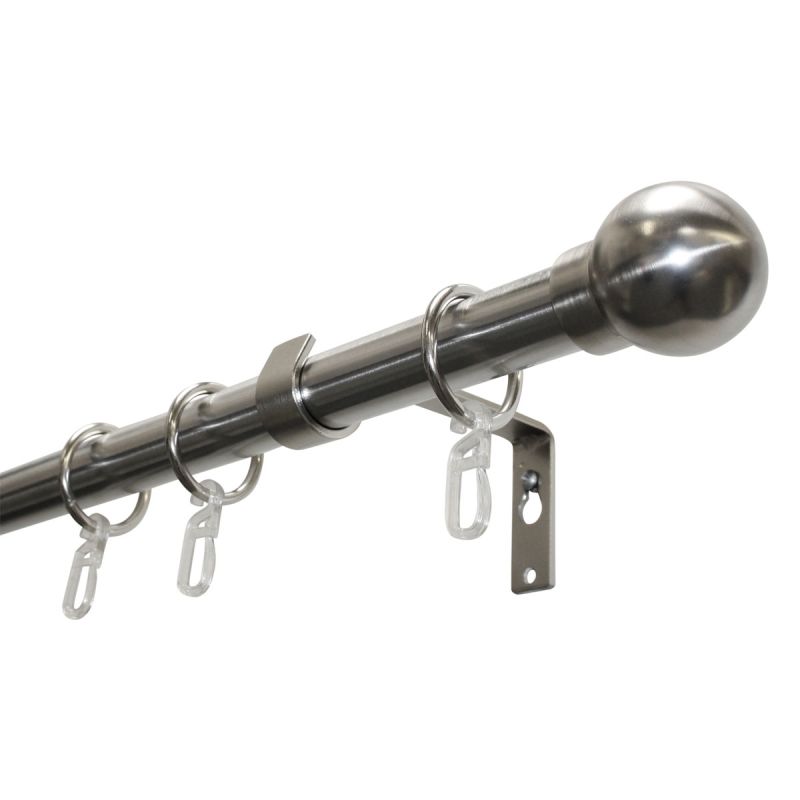 Gardinia Gardinenstange Kugel Durchmesser 1,9 x 120 cm edelstahl