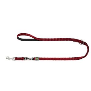Hunter  Verstellbare Führleine Hilo rot 15 mm / 200 cm