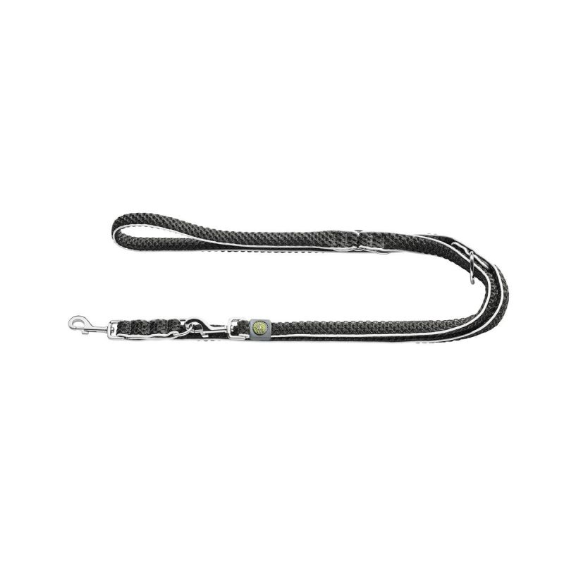 Hunter  Verstellbare Führleine Hilo anthrazit 20 mm / 200 cm