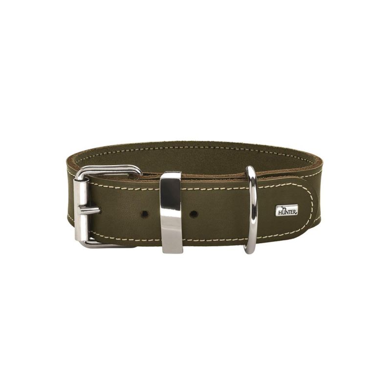 Hunter Halsband Aalborg Special olivgrün Softvollrindleder