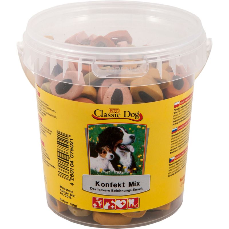 Classic Dog Snack Konfekt Mix Eimer 500g