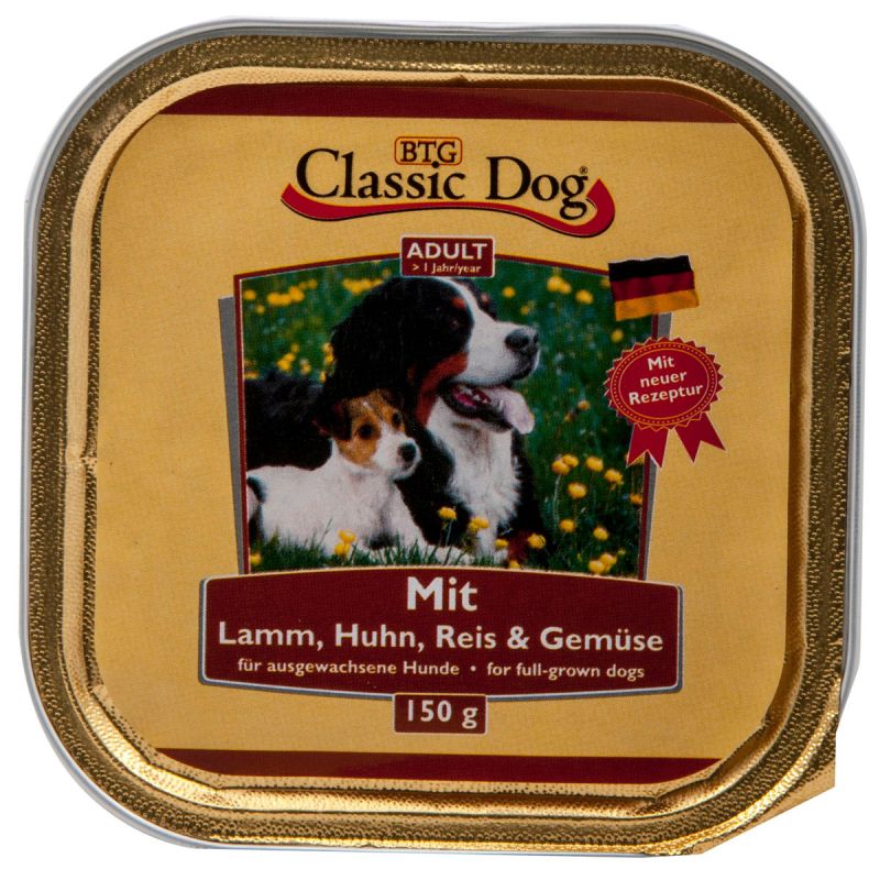 Classic Dog  Schale Lamm Huhn Reis Gemüse 150g