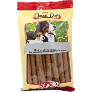 Classic Dog Hundesnack Rollos mit Strauss 20 Stück Classic Dog Hundesnack Rollos mit Strauss 20 Stück