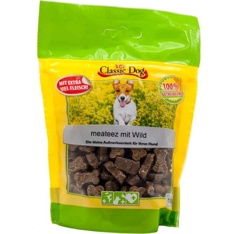 Classic Dog Snack meateez mit Wild 150g