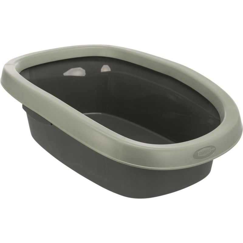 Trixie  Be Eco Katzentoilette Carlo mit Rand 38 x 17 x 58 cm anthrazit/grau-grün
