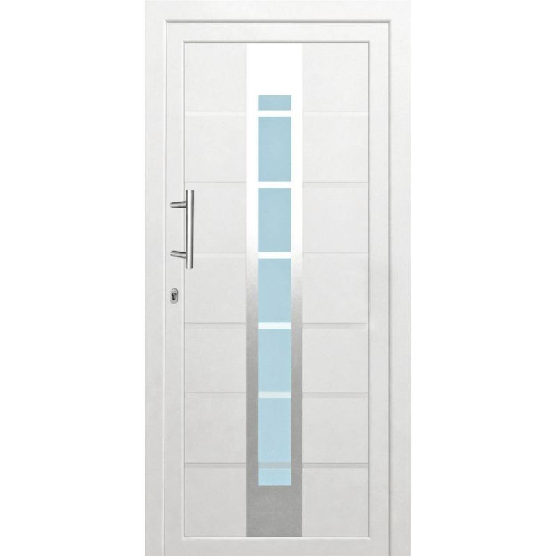 Kunststoff-Haustür D84 weiß 100 x 210 cm Anschlag links