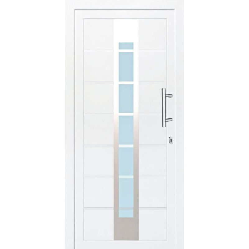 Haustür Kunststoff T84 weiß 100 x 210 cm Anschlag rechts