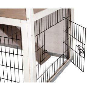 Kleintierstall Lucky 115 x 100 x 65 cm weiß-braun Kleintierstall Lucky 115 x 100 x 65 cm weiß-braun