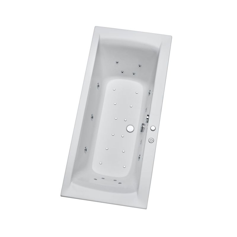 Ottofond Whirlpool-Set Rosa 190 x 80 cm mit WE-Luxus und Farblichtwechsler